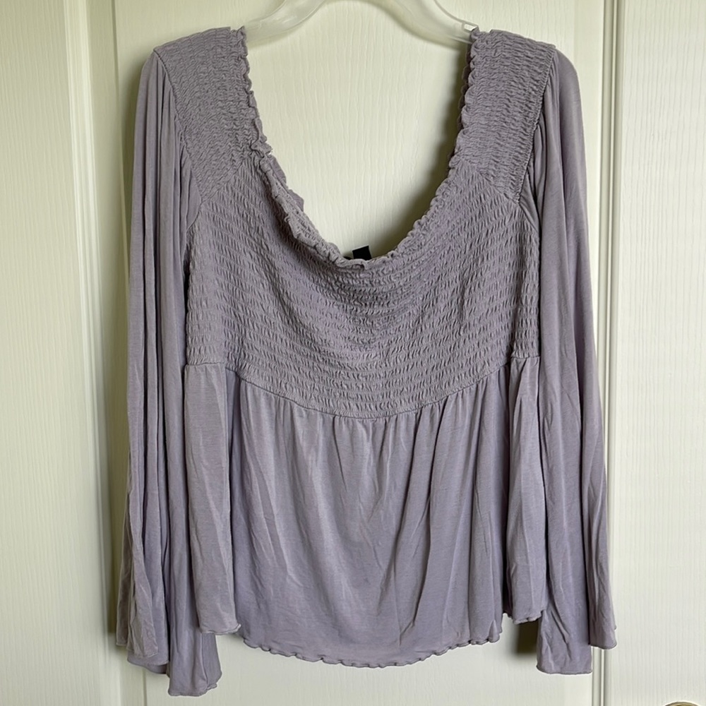 American Eagle Outfitters Off Shoulder Lavender Size XL